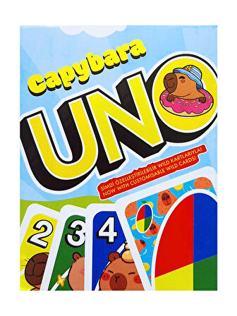 Uno Capybara Oyun Kartı Resimli Uno Oyun