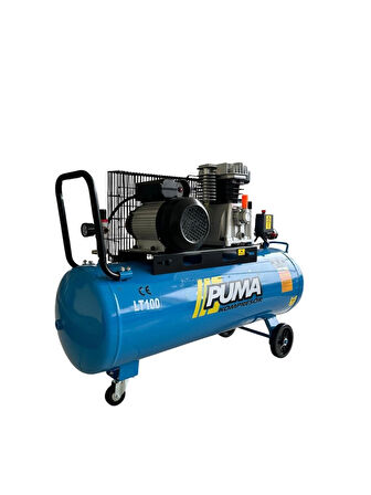 PUMA 100 Litre Yağlı Pistonlu Kompresör 3 HP, 8 Bar, 220 Volt