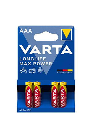 Longlife Max Power Alkalin AAA İnce Kalem Pil 4'lü BLİSTER