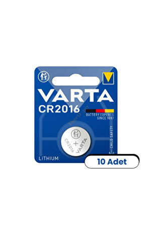 CR2016 3V Lityum Düğme Pil 10 Adet (Blister)
