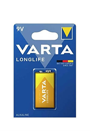 4122 Longlife Alkalin 9V Alkalin Pil Tekli Paket (Blister)
