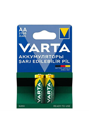 2700mAH 1.2v AA Şarjlı Kalem Pil 2li Blister