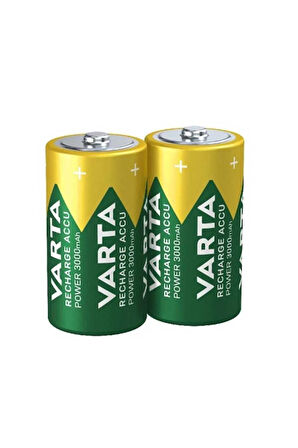 56720 Power 3000mAh D Şarj Edilebilir Büyük Pil 2li Blister