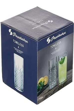 4'lü Timeless Sangria / Mojito Keyfi Uzun Kokteyl Bardağı Orjin Kutulu