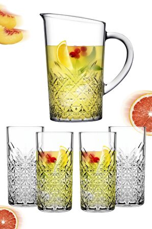 Paşabahçe timeless 5 prç. kokteyl meşrubat bardağı takımı-limonata seti