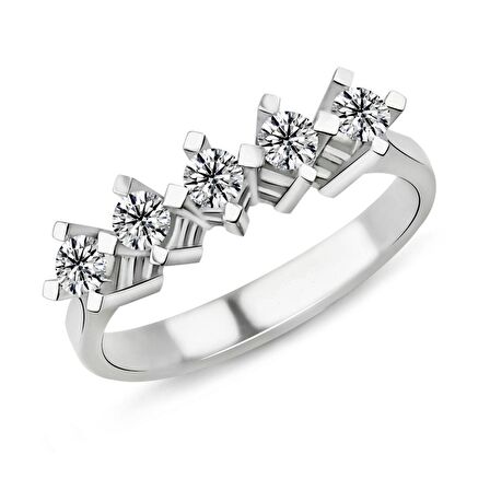 Harem Altın 0.50 Karat G Renk Beştaş Pırlanta Yüzük PB564