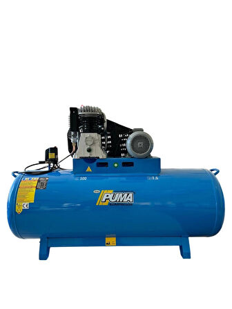 Puma 500 Lt 7.5 Hp Hava Kompresörü, B6000 Italyan Alüminyum Kafalı 12 Bar, 380 V