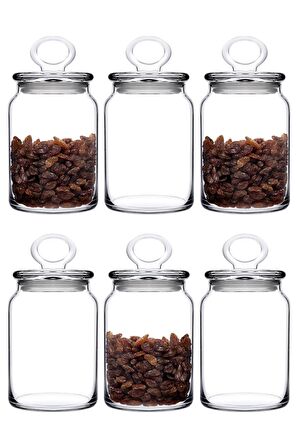 Paşabahçe 96762 Vakumlu 860 ml Cam Kavanoz 6'lı