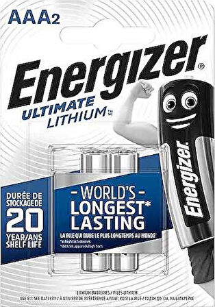 Energizer Ultimate Lithium AAA 2'li İnce Kalem Pil