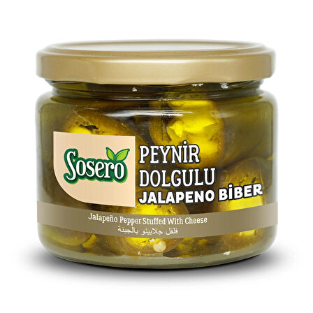   SOSERO Peynir Dolgulu Jalapeno Biber 290 gr Cam Kavanoz