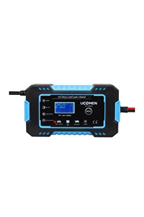 12V 6A Akıllı Akü Şarj Cihazı Otomatik LCD Ekran (UC-C120501A)