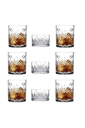 Paşabahçe 9 parça timeless viski keyfi seti - 6 viski bardağı + 3 çerezlik kase
