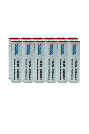 12 Adet TNL 18650 2000mAH 3.7V 30A Discharge Li-ion Başlıksız Şarjlı Pil