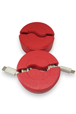 3D Kablo Toparlayıcı – Pratik Mekanizmalı Sarıcı - 7cm Kablo Sarıcı