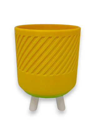 3D Gökkuşağı Renkli Saksı - Kompakt Saksı - Dekoratif ve Modern Tasarım