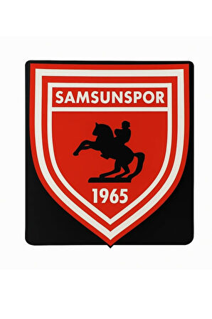 3D Samsunspor Logolu Duvar Tablosu -  Taraftarlara Özel Tasarım - 25x22,5cm
