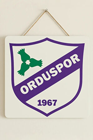 3D Orduspor Logolu Duvar Tablosu -  Taraftarlara Özel Tasarım - 22,5x22,5cm