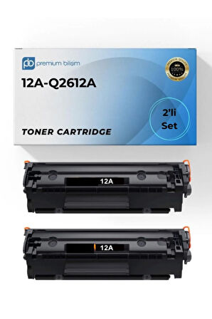 12A Q2612A Muadil - Laserjet 1012 1022 1020 1018 1022N 1010 3015 3050 3030 3052 3055 M1319F 2 Adet