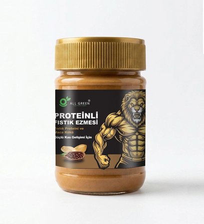 Proteinli Fıstık Ezmesi (Kakao) | Fıstık Proteini, Maca Kökü Tozu, Kakao ile | 325 gr