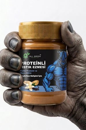 Proteinli Fıstık Ezmesi (Vanilya) | Fıstık Proteini, Maca Kökü Tozu ile | 325 gr