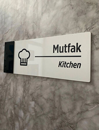 Pearl Black Serisi Mutfak Kapı İsimliği