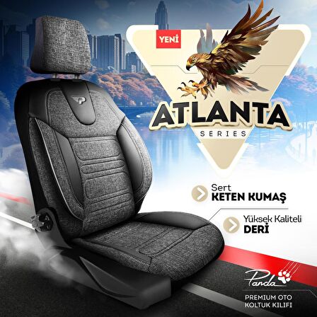 PANDA ATLANTA SERİSİ KETEN KUMAŞ OTO KOLTUK KILIFI - TAM SET