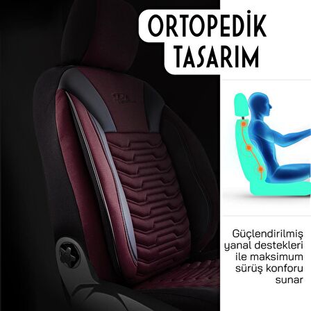 PANDA PARİS SERİSİ PİKE KUMAŞ OTO KOLTUK KILIFI - TAM SET