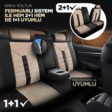 PANDA TORONTO SERİSİ SÜET KUMAŞ OTO KOLTUK KILIFI