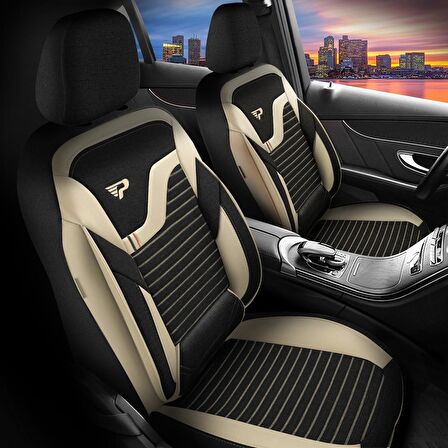 PANDA BOSTON SERİSİ KETEN KUMAŞ OTO KOLTUK KILIFI - TAM SET