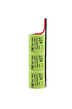1/3AA 25AAH 3lü 3.6V 300mAh Kablo Çıkışlı Ni-MH Şarjlı Pil