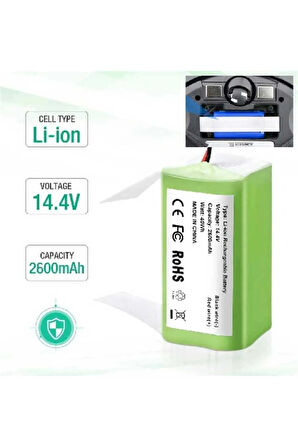 T8 Robot Süpürge için 2600mAH Lion Akıllı Robot Pili