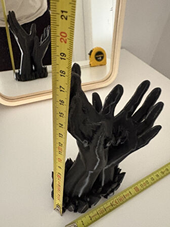 El Şeklinde Yüzük & Takı Standı Büyük (SİYAH)