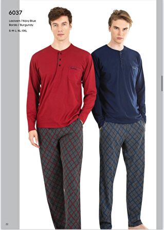 Pierre Cardin Erkek Bordo Pijama Takımı