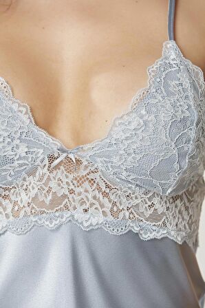 Saten Dantelli Gecelik - 890