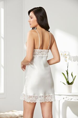 Saten Dantelli Gecelik - 890