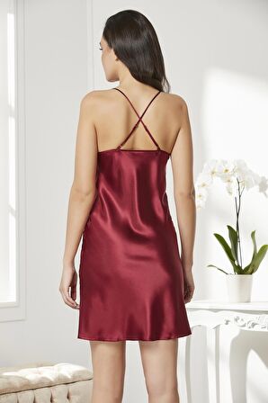 Saten Dantelli Gecelik - 860