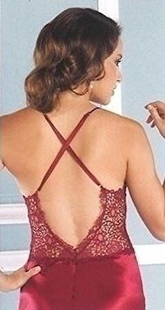 Pierre Cardin 6620 6'Lı Çeyizlik Saten Gecelik Sabahlık Takım BORDO