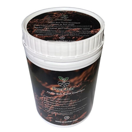 PreChar Meşe Odunu Bazlı Karbon Toprak Düzenleyici 1L Biochar 6 mm ve Üstü