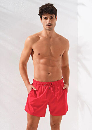 PIERRE CARDIN Kırmızı Erkek Deniz Şortu