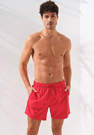 PIERRE CARDIN Kırmızı Erkek Deniz Şortu