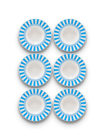 Azure Porselen Çay Tabağı (Altılı Set)