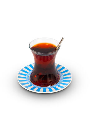 Azure Porselen Çay Tabağı (Altılı Set)