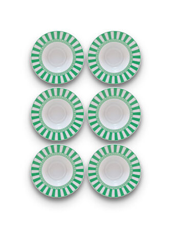 Mint Garden Porselen Çay Tabağı (Altılı Set)