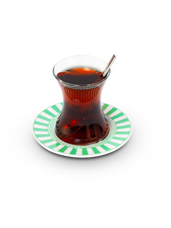 Mint Garden Porselen Çay Tabağı (Altılı Set)