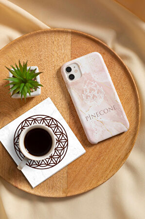 Yaprak, Yaşam Çiçeği Taş Bardak Altlığı Masaüstü Koruyucu Altlık 4 Parça Set 10x10cm Stone Coasters