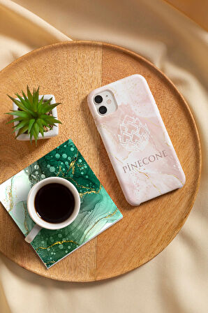 Soyut Sanat, Şahmeran Taş Bardak Altlığı Masaüstü Koruyucu Altlık 4 Parça Set 10x10cm Stone Coasters