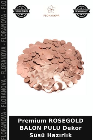 Premium ROSEGOLD BALON PULU Dekor Süsü Hazırlık