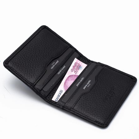 Pierre Cardin Siyah Unisex Deri Kartlık 1252S3L