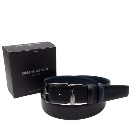 Pierre Cardin Siyah-Lacivert Çift Yönlü Deri Kemer PC-CİFT01L0K