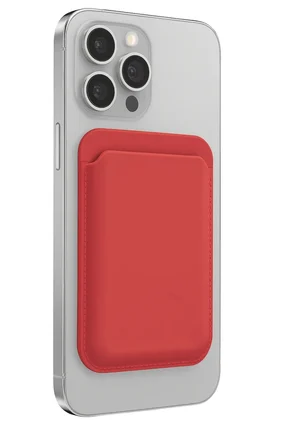 iPhone 14 Pocka Magsafe Cüzdan Dusty Chili Red